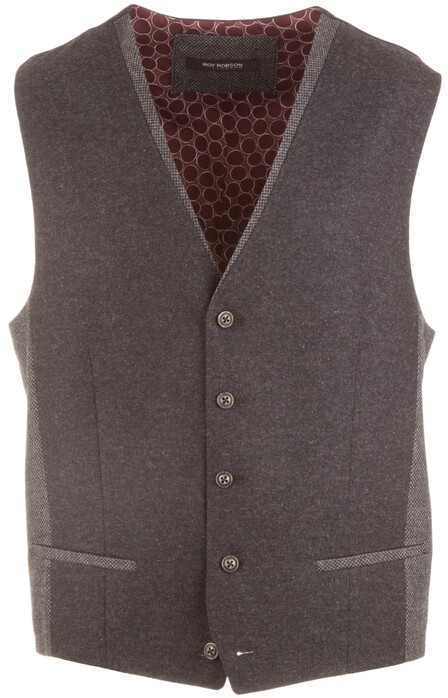 Roy Robson Contrasting Two-Tone Waistcoat Anthracite Grey