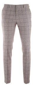 Roy Robson Cotton-Linen Blend Check Broek Beige