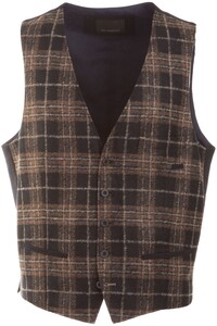 Roy Robson Faux Checkered Gilet Navy