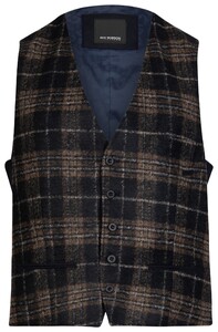 Roy Robson Faux Checkered Gilet Navy