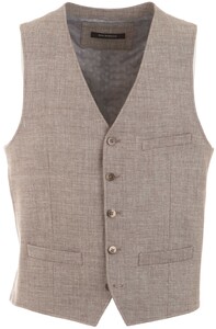 Roy Robson Faux Linen Structure Gilet Zand