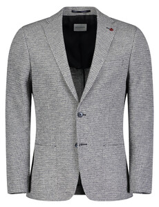 Roy Robson Fine Jersey Faux-Uni Stripe Jacket Blue Melange