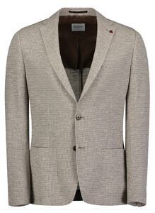 Roy Robson Fine Jersey Faux-Uni Stripe Jacket Sand Melange