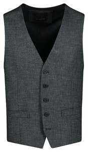 Roy Robson Fine Multi Line Check Fantasy Pattern Gilet Donker Groen