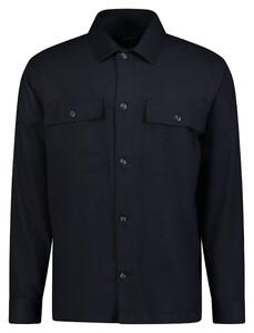 Roy Robson Large Buttons Double Chest Pocket Overshirt Navy