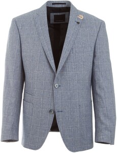 Roy Robson Linen Structure Check Jacket Blue