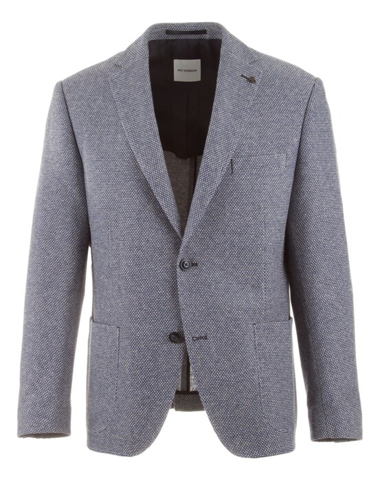 Roy Robson Luxury Leisure Fine Structure Jacket Colbert Blauw