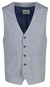 Roy Robson Mélange Subtle Rich Texture Gilet Licht Blauw