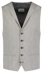 Roy Robson Modern Allover Mini Check Waistcoat Light Grey