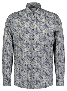 Roy Robson Multi Fantasy Paisley Pattern Overhemd Donker Blauw