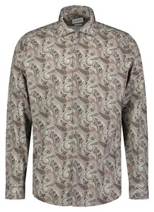 Roy Robson Multi Fantasy Paisley Pattern Overhemd Donker Bruin