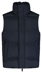 Roy Robson Padded Two-Way Zip Button Collar Closure Body-Warmer Donker Blauw