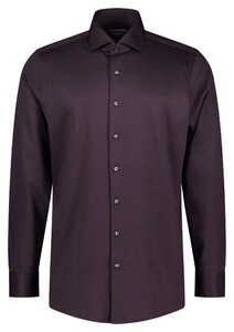Roy Robson Rich Solid Color Tonal Buttons Overhemd Donker Paars