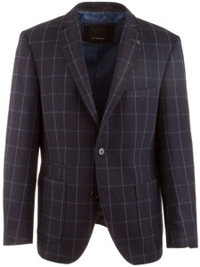 Roy Robson Shape Fit Outside Jacket Check Colbert Navy