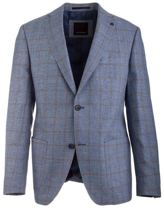 Roy Robson Shape Fit Square Check Jacket Blue