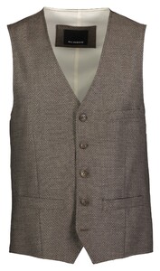 Roy Robson Slim Fine Texture Wool Blend Gilet Bruin