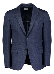 Roy Robson Slim Fit Cupro blend Jersey Colbert Blauw