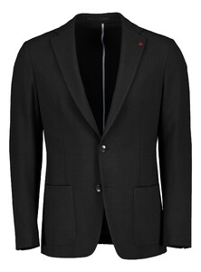 Roy Robson Slim Fit Stretch Pleated Colbert Zwart