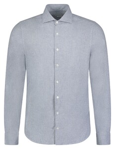 Roy Robson Slim Micro Check Cotton Overhemd Blauw