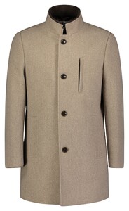Roy Robson Soft Uni Long Coat Jas Licht Bruin