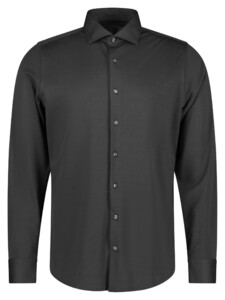 Roy Robson Solid Color Cotton Blend Tonal Buttons Overhemd Donker Grijs