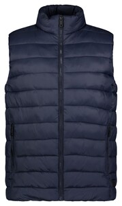 Roy Robson Solid Color High Zip Closure Body-Warmer Donker Blauw