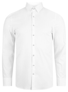 Roy Robson Solid Color Subtle Cotton Stretch Overhemd Wit