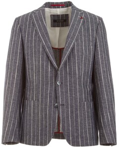 Roy Robson Striped Elbow Patch Jacket Blue