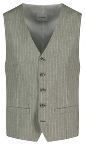 Roy Robson Striped Mélange Rich Fabric Blend Gilet Groen