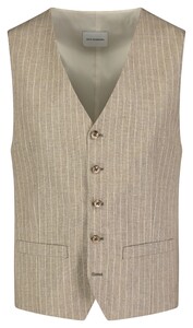 Roy Robson Striped Mélange Rich Fabric Blend Gilet Zand