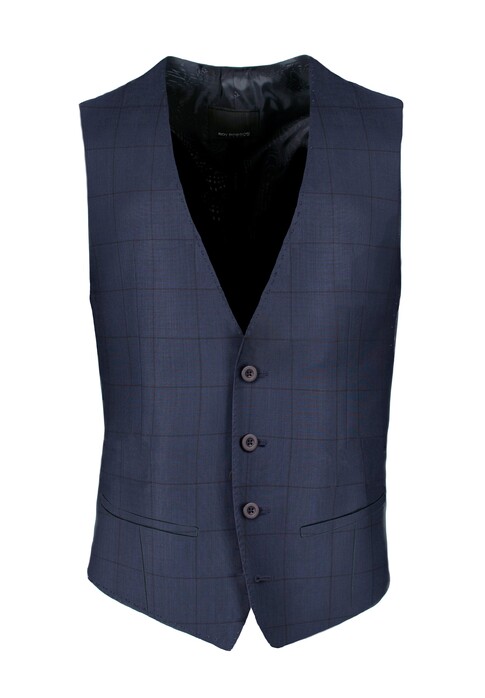 Roy Robson Subtle Check Gilet Navy