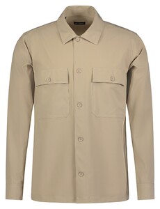 Roy Robson Uni Color Double Chest Pocket Overshirt Beige
