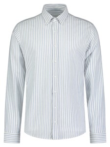 Roy Robson Vertical Stripe Cotton Button-Down Overhemd Licht Blauw