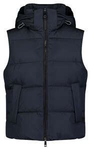 Roy Robson Warm High Zip Closure Drawstring Hood Body-Warmer Donker Blauw