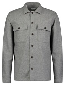 Roy Robson Warm Wool Blend Double Chest Pocket Overshirt Grijs