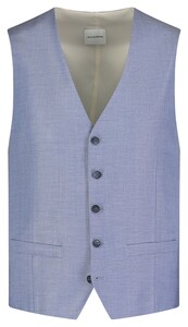 Roy Robson Wool Blend Faux-Uni Tonal Buttons Gilet Licht Blauw