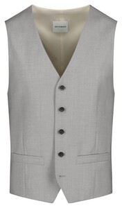 Roy Robson Wool Blend Faux-Uni Tonal Buttons Gilet Licht Grijs