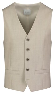 Roy Robson Wool Blend Faux-Uni Tonal Buttons Waistcoat Light Beige