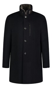 Roy Robson Wool Cashmere Fashion Coat Dark Evening Blue