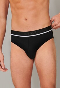 Schiesser 95/5 Rio-Slip Organic Cotton Elastic Waistband 3Pack Underwear Black-Grey