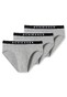 Schiesser 95/5 Rio-Slip Organic Cotton Elastic Waistband 3Pack Underwear Grey