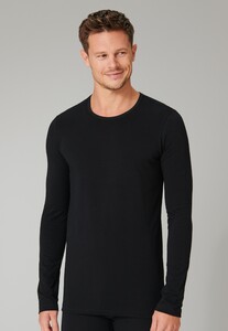Schiesser 95/5 Shirt Organic Cotton Round Neck T-Shirt Black