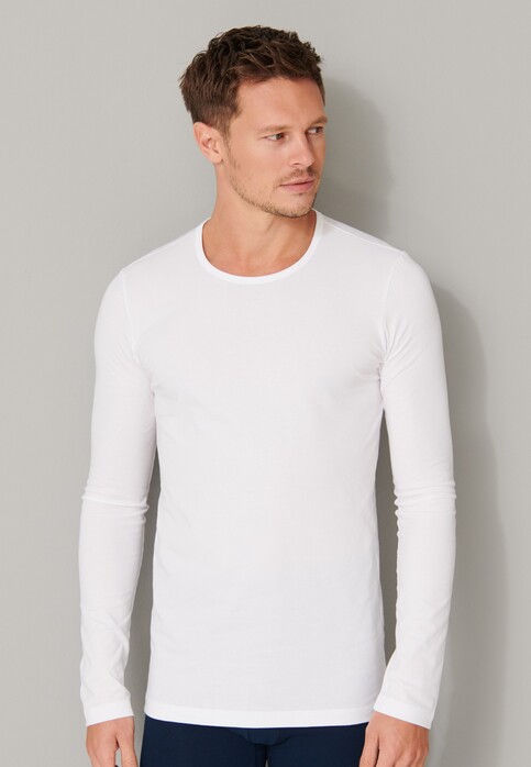 Schiesser 95/5 Shirt Organic Cotton Round Neck T-Shirt White