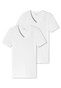 Schiesser 95/5 Shirt Short Sleeve Low V-Neck Organic Cotton 2Pack Ondermode Wit