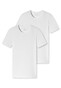 Schiesser 95/5 Shirt Short Sleeve Organic Cotton Round Neck 2Pack Underwear White