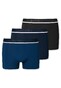 Schiesser 95/5 Shorts Organic Cotton Elastic Waistband 3Pack Ondermode Blauw-Zwart
