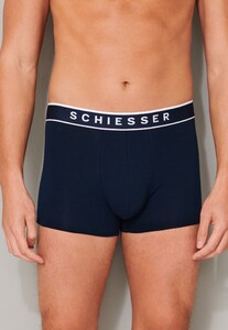 Schiesser 95/5 Shorts Organic Cotton Elastic Waistband 3Pack Underwear Dark Evening Blue