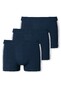 Schiesser 95/5 Shorts Organic Cotton Side Stripes 3Pack Ondermode Donker Blauw