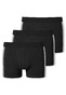 Schiesser 95/5 Shorts Organic Cotton Side Stripes 3Pack Ondermode Zwart