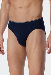 Schiesser 95/5 Rio-Slip Organic Cotton Side Stripes 3Pack Underwear Dark  Evening Blue